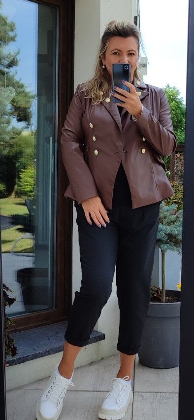 Marynarka ekoskóra Brown