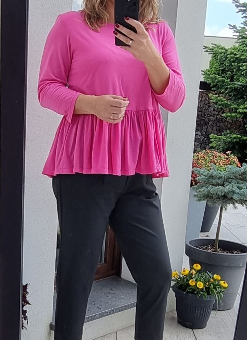 Bluzka bawełniana z baskinką Wendy