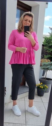 Bluzka bawełniana z baskinką Wendy