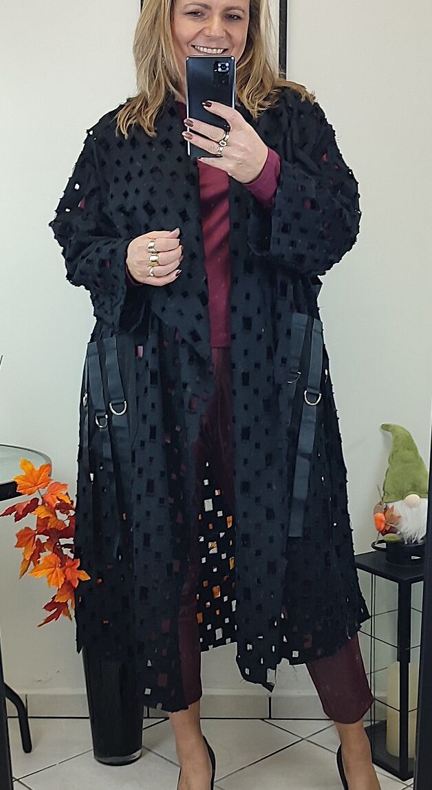 Płaszcz ażurowy oversize Alessia