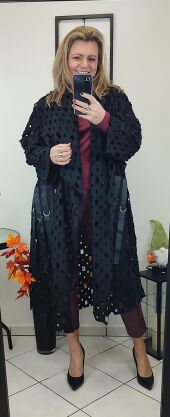 Płaszcz ażurowy oversize Alessia