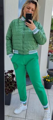 Bomberka pikowana ze ściągaczami Verde