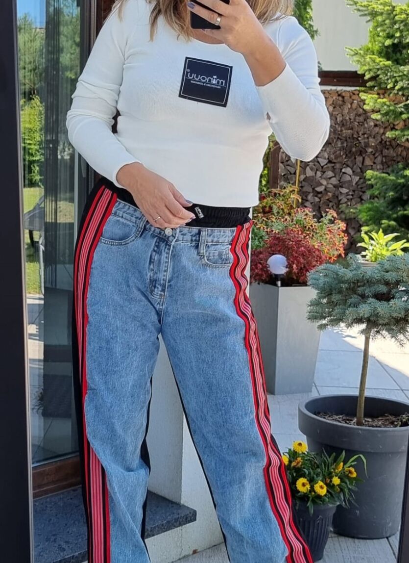Jeansy lampas Sporty