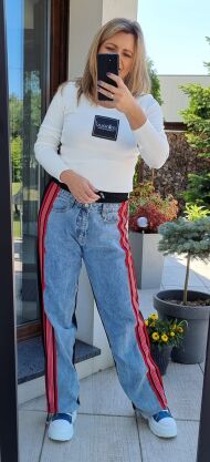 Jeansy lampas Sporty
